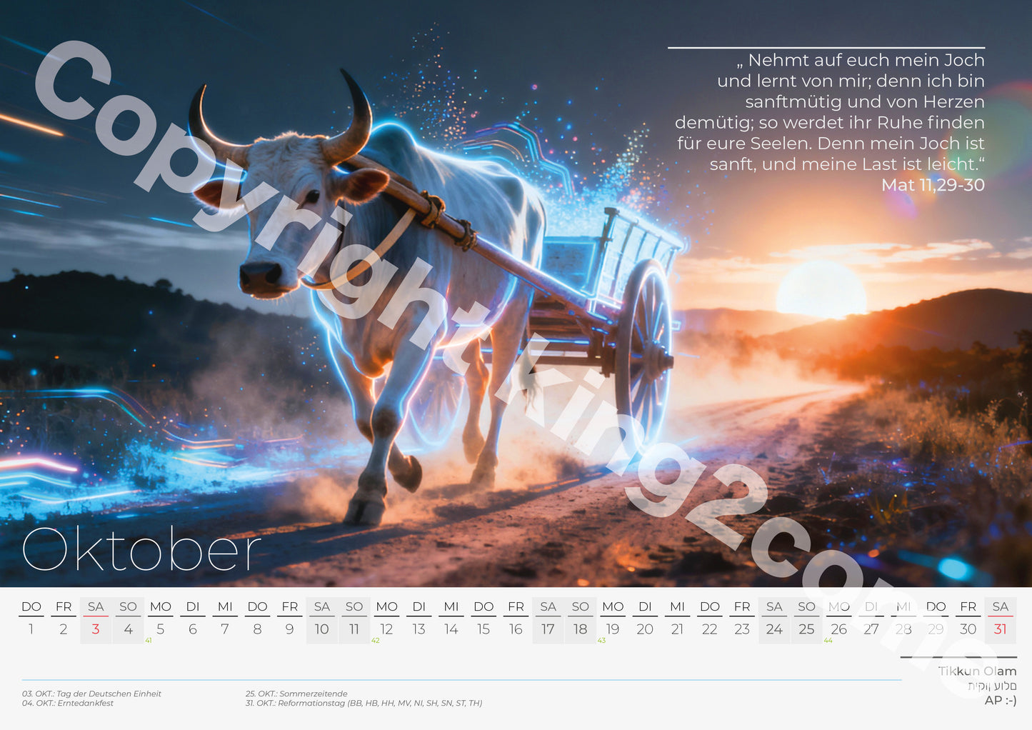 Ich bin der Ich bin - Monatskalender 2026