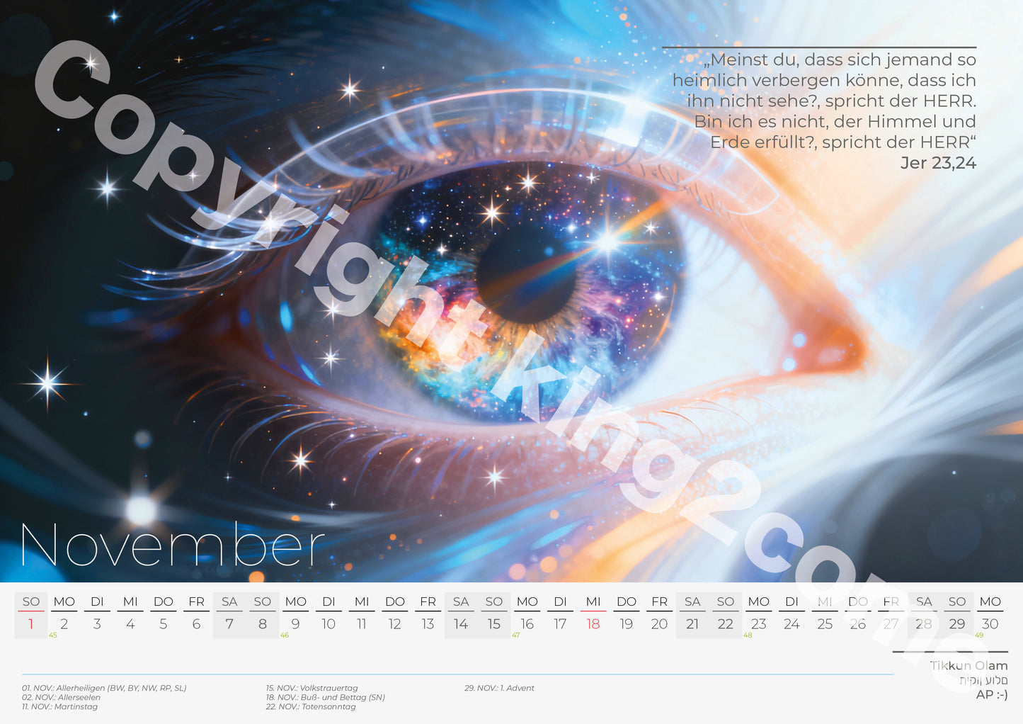 Ich bin der Ich bin - Monatskalender 2026