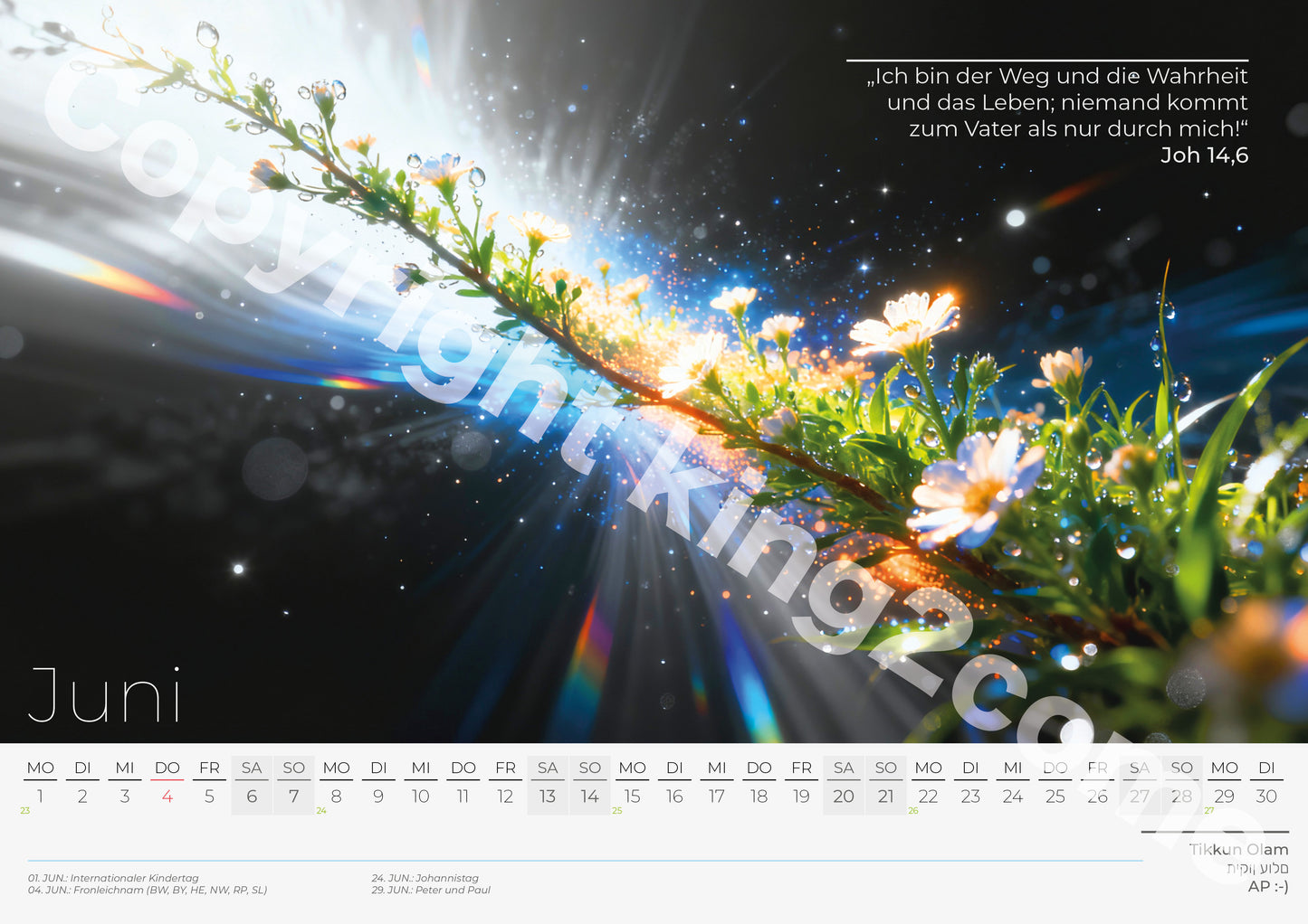 Ich bin der Ich bin - Monatskalender 2026